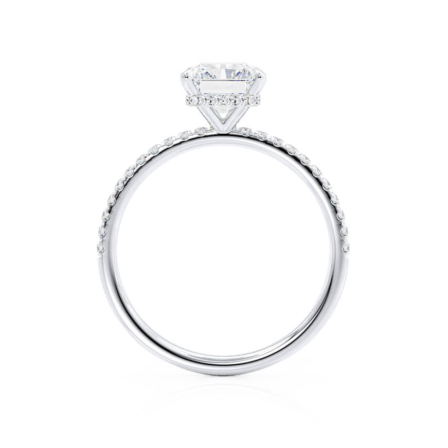 1.8 CT Radiant Pave Lab Grown Diamond Engagement Ring