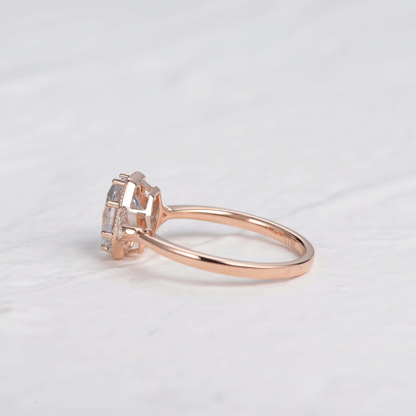 1.33 CT Oval Three Stone Lab Grown Diamond Engagement Ring