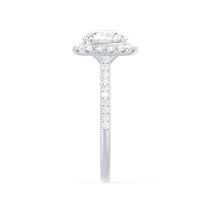 2.3 CT Elongated Cushion Halo & Pave Lab Grown Diamond Engagement Ring