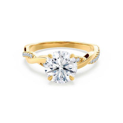 1 CT Round Pave Lab Grown Diamond Engagement Ring