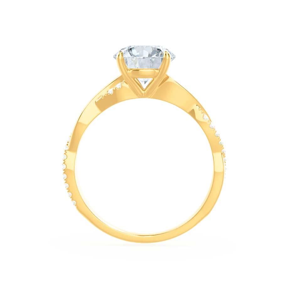 1.92 CT Princess Twisted Pave Lab Grown Diamond Engagement Ring
