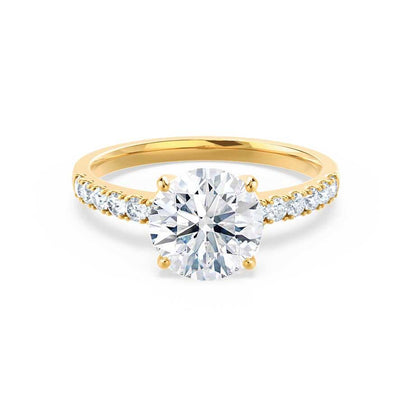 1.2 CT Round Pave Lab Grown Diamond Engagement Ring