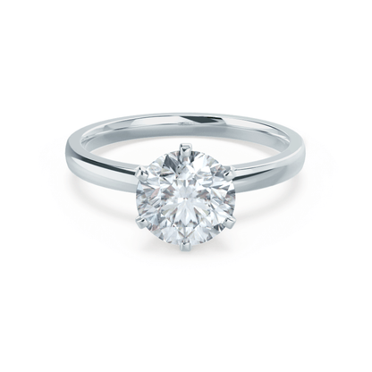 1.5 CT Round Solitaire Lab Grown Diamond Engagement Ring