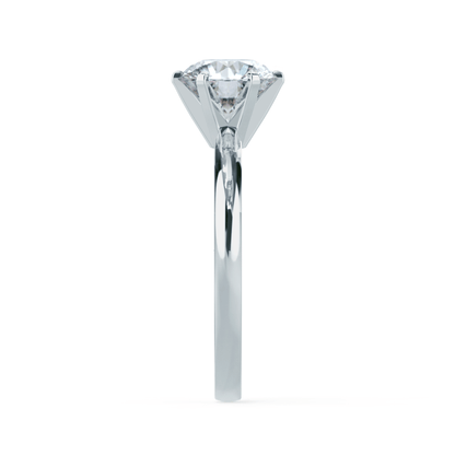 1.5 CT Round Solitaire Lab Grown Diamond Engagement Ring