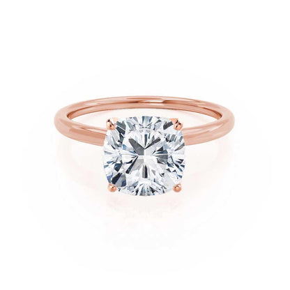 2 CT Cushion Solitaire Lab Grown Diamond Engagement Ring