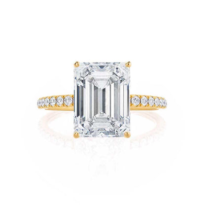 2.52 CT Emerald Pave Lab Grown Diamond Engagement Ring
