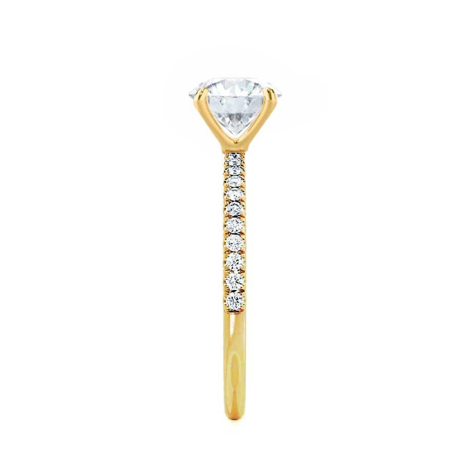 0.9 CT Oval Pave Lab Grown Diamond Engagement Ring