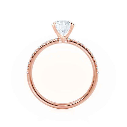 1 CT Round Pave Lab Grown Diamond Engagement Ring