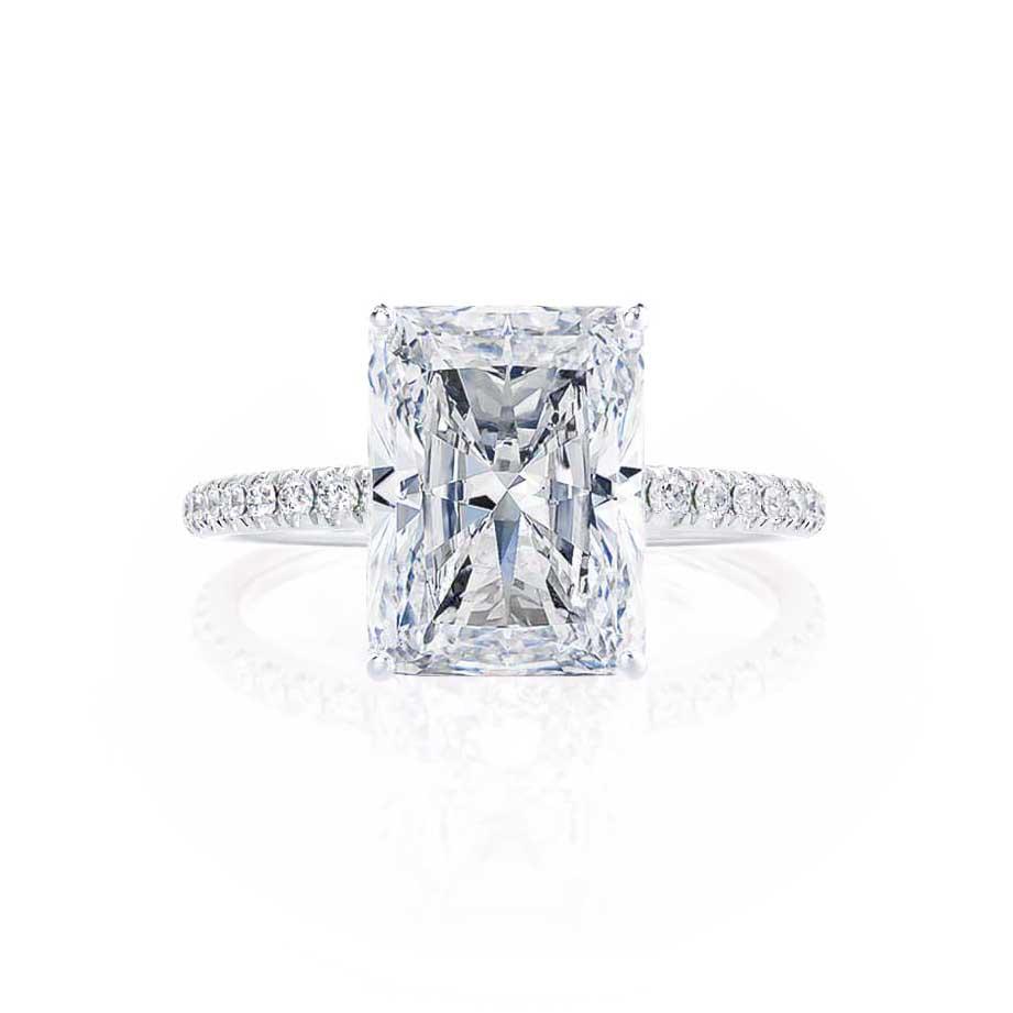 1.2 CT Radiant Pave Lab Grown Diamond Engagement Ring