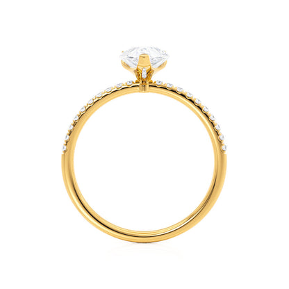 1.2 CT Pear Pave Lab Grown Diamond Engagement Ring