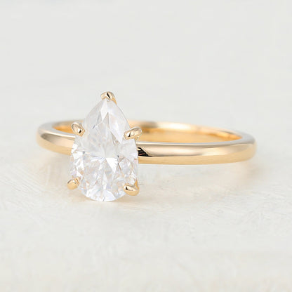 1.5 CT Pear Solitaire Lab-Grown Diamond Engagement Ring