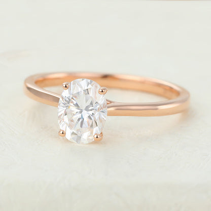 1.33 CT Oval Solitaire Lab-Grown Diamond Engagement Ring