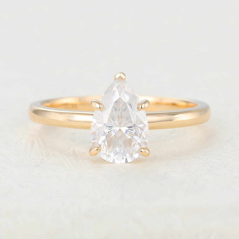 1.5 CT Pear Solitaire Lab-Grown Diamond Engagement Ring