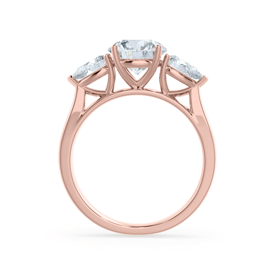 1.5 CT Round Pave Lab Grown Diamond Engagement Ring