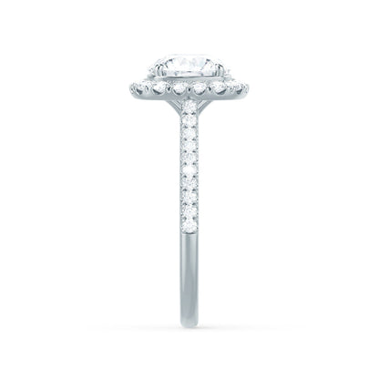 1.2 CT Round Halo & Pave Lab Grown Diamond Engagement Ring