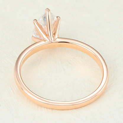 1.5 CT Pear Solitaire Moissanite Engagement Ring