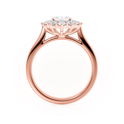 2.1 CT Oval Halo Lab Grown Diamond Engagement Ring